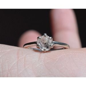 alternative raw diamond engagement ring raw crystal size 4 5 6 7 8 8 9 1…